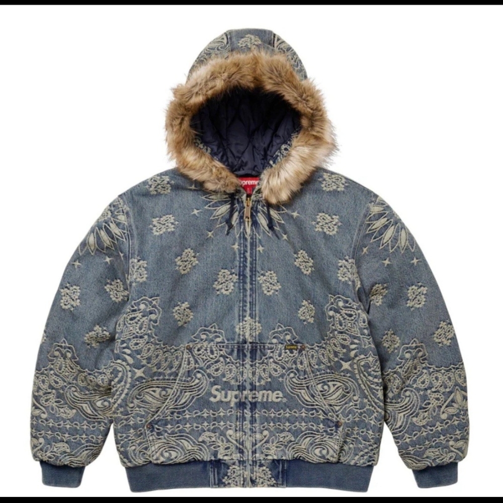 Supreme Bandana Hooded Denim Jacquard (unopened/never worn) - Size [XL]